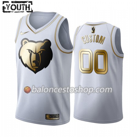 Camiseta Niños NBA Memphis Grizzlies Personalizadas 2019-20 Nike Blanco Golden Edition Swingman
